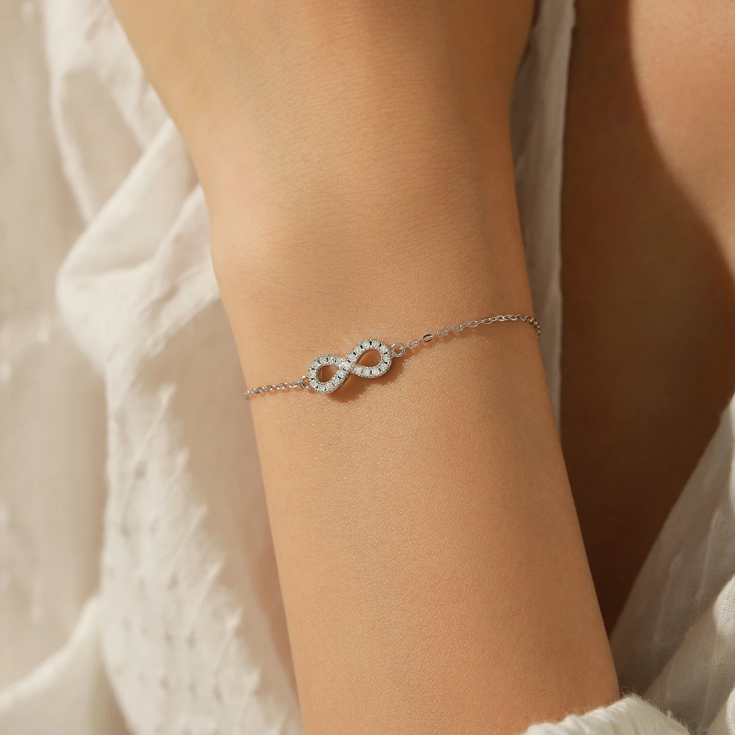 Bracelet moissanite femme - infinite
