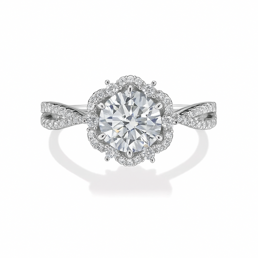 Bague Moissanite Queen