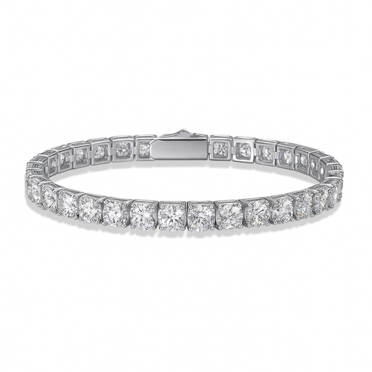 Bracelet moissanite streetwear homme certifié GRA – effet diamant