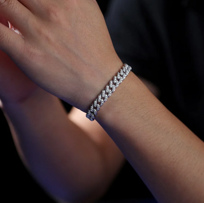 Bracelet moissanite homme cubain VVS