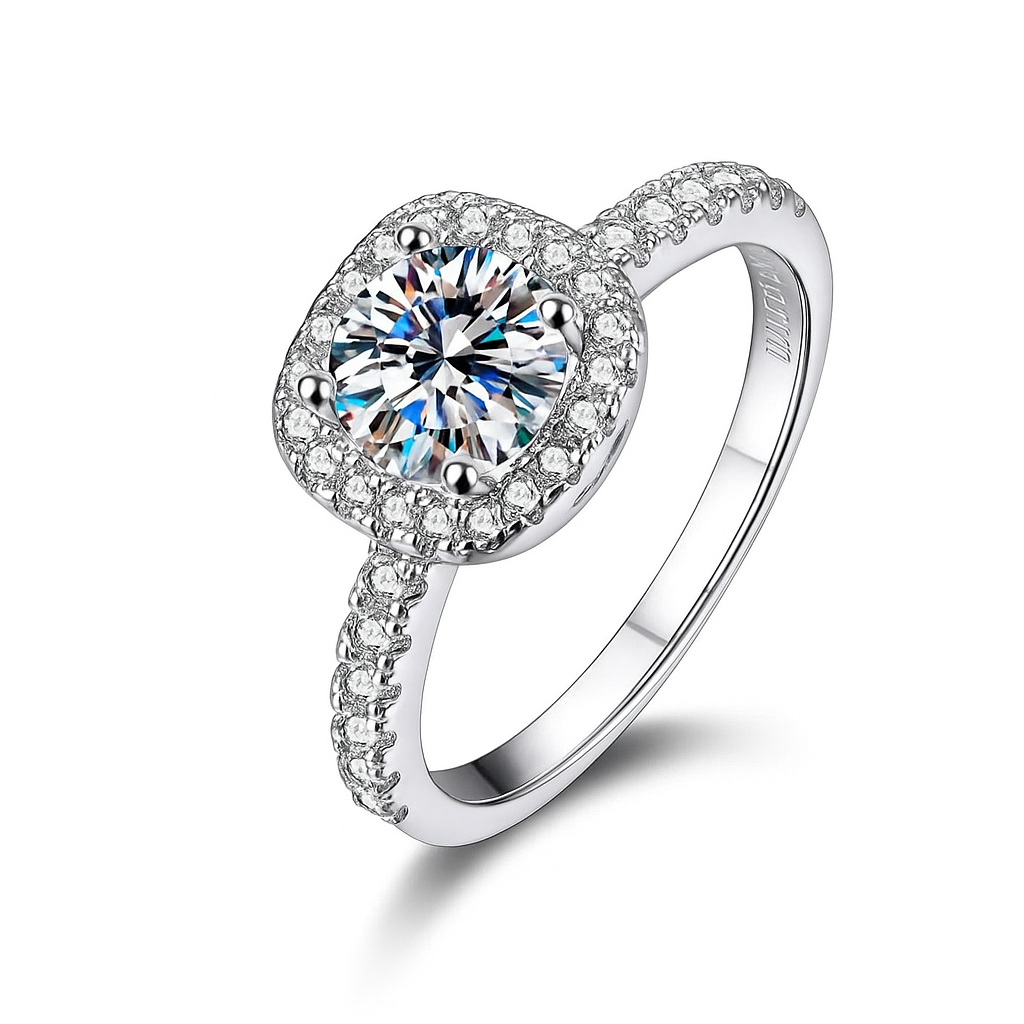 Bague Moissanite Galactique