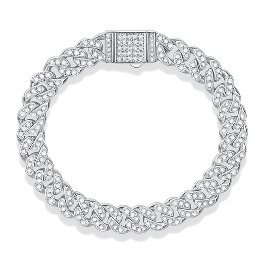 Bracelet moissanite homme cubain VVS