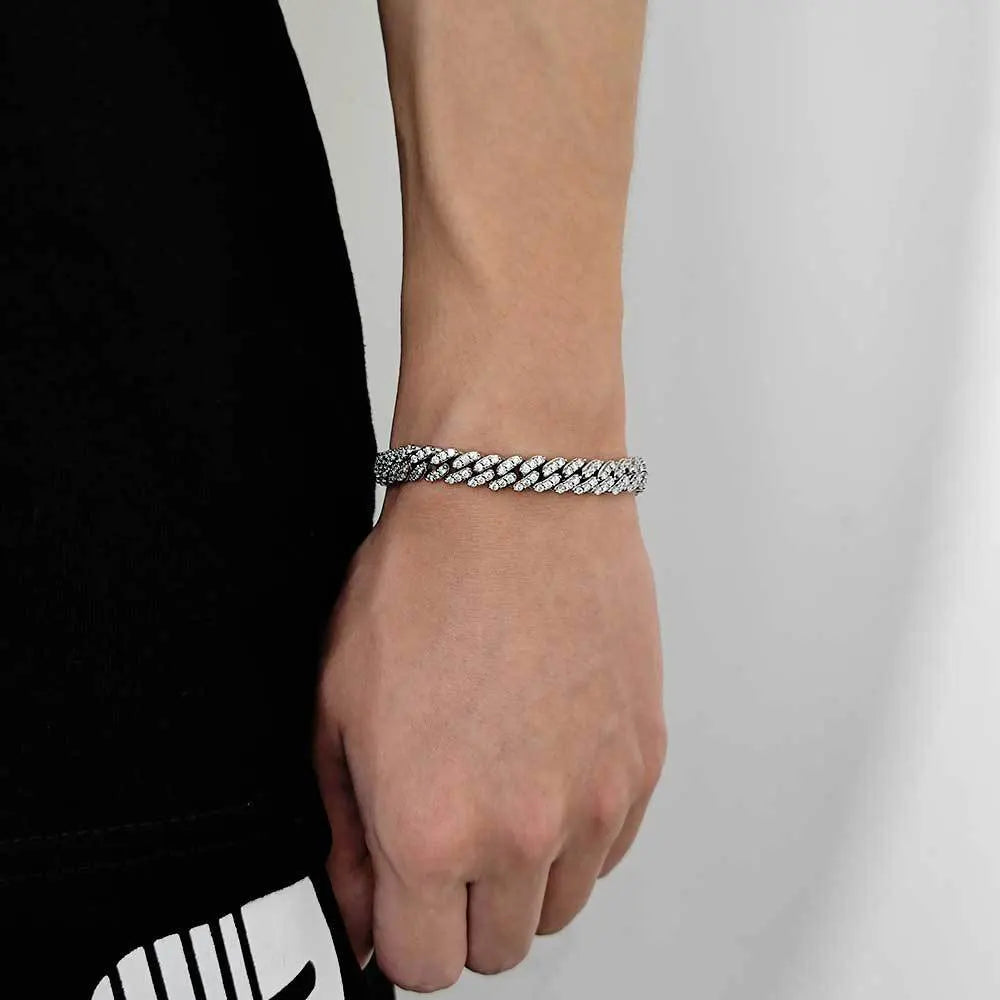 Bracelet moissanite homme cubain VVS