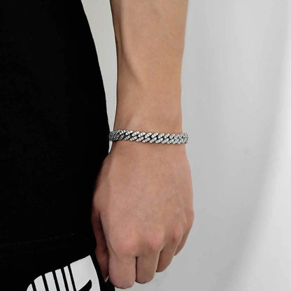 Bracelet moissanite homme cubain VVS