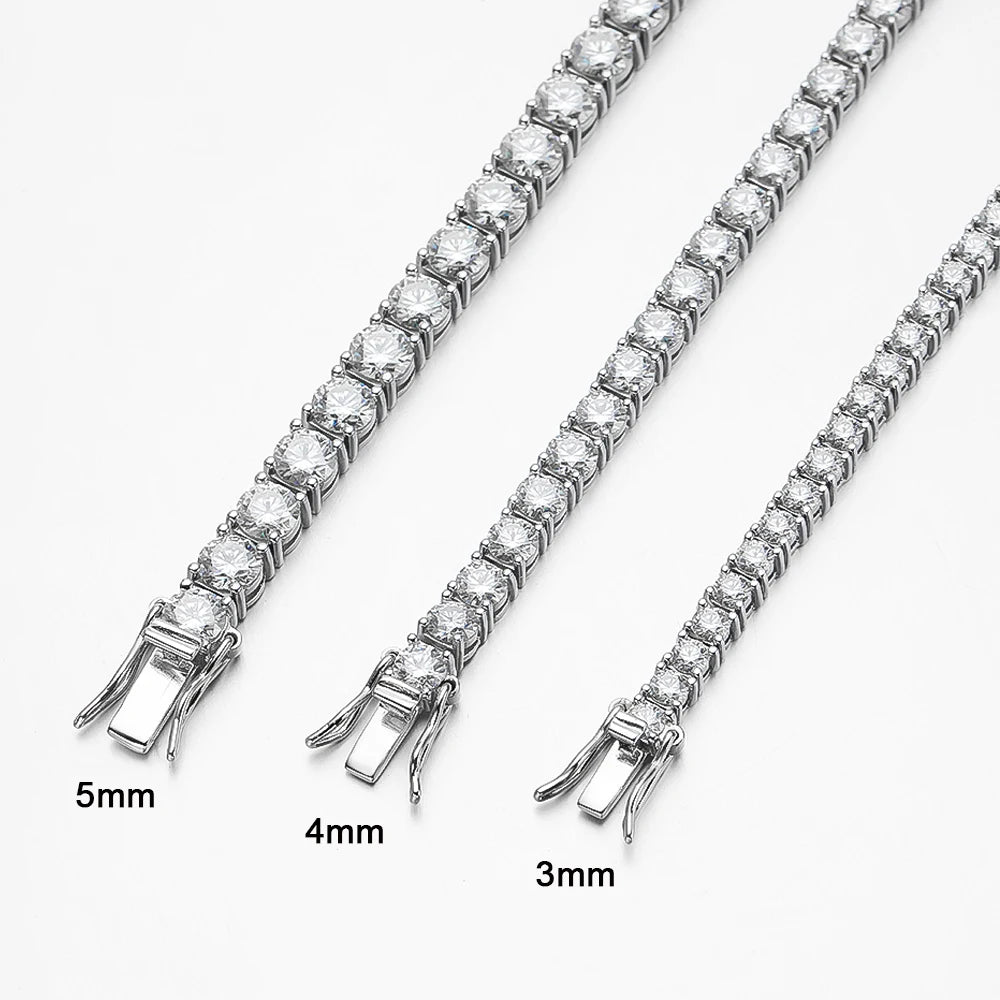 Bracelet moissanite streetwear homme certifié GRA – effet diamant