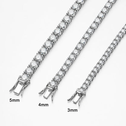 Bracelet moissanite streetwear homme certifié GRA – effet diamant